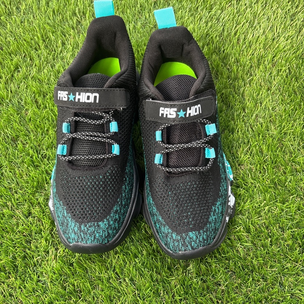 Kids Black and Blue Sneakers